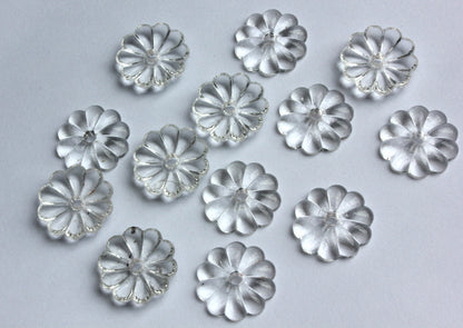 10PCS U PICK FLOWER ROSETTE CRYSTAL CHANDELIER GLASS DROP PENDANTS BEADS PARTS