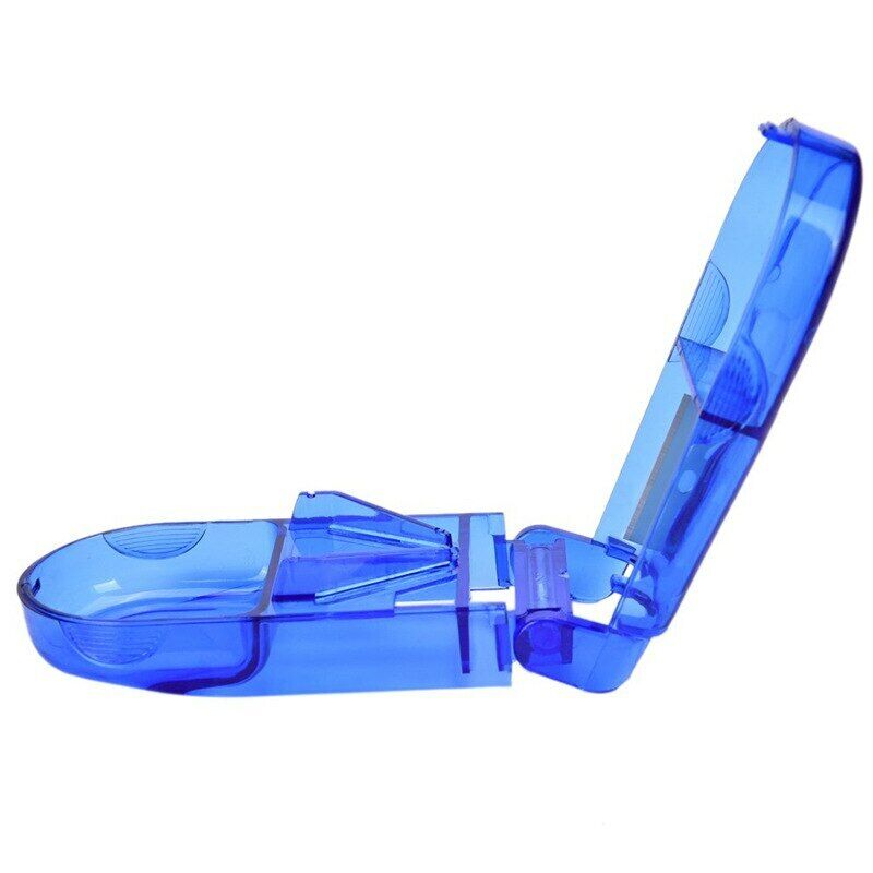 Pill Cutter Handy Drug Box Tablet Splitter Medicine Pill Case Pill Cutter Case