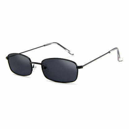 Small Sunglasses Square Hiking Retro Transparent Clear Frame Metal Frame Eyewear