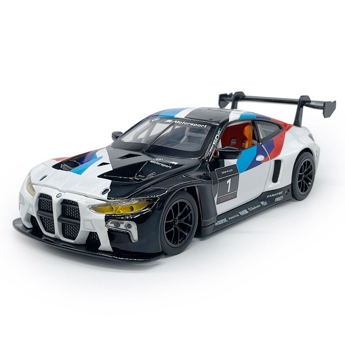 1/24 2022 BMW M4 GT3 Model Car Diecast Toy Cars Toys for Boys Kids Gifts White