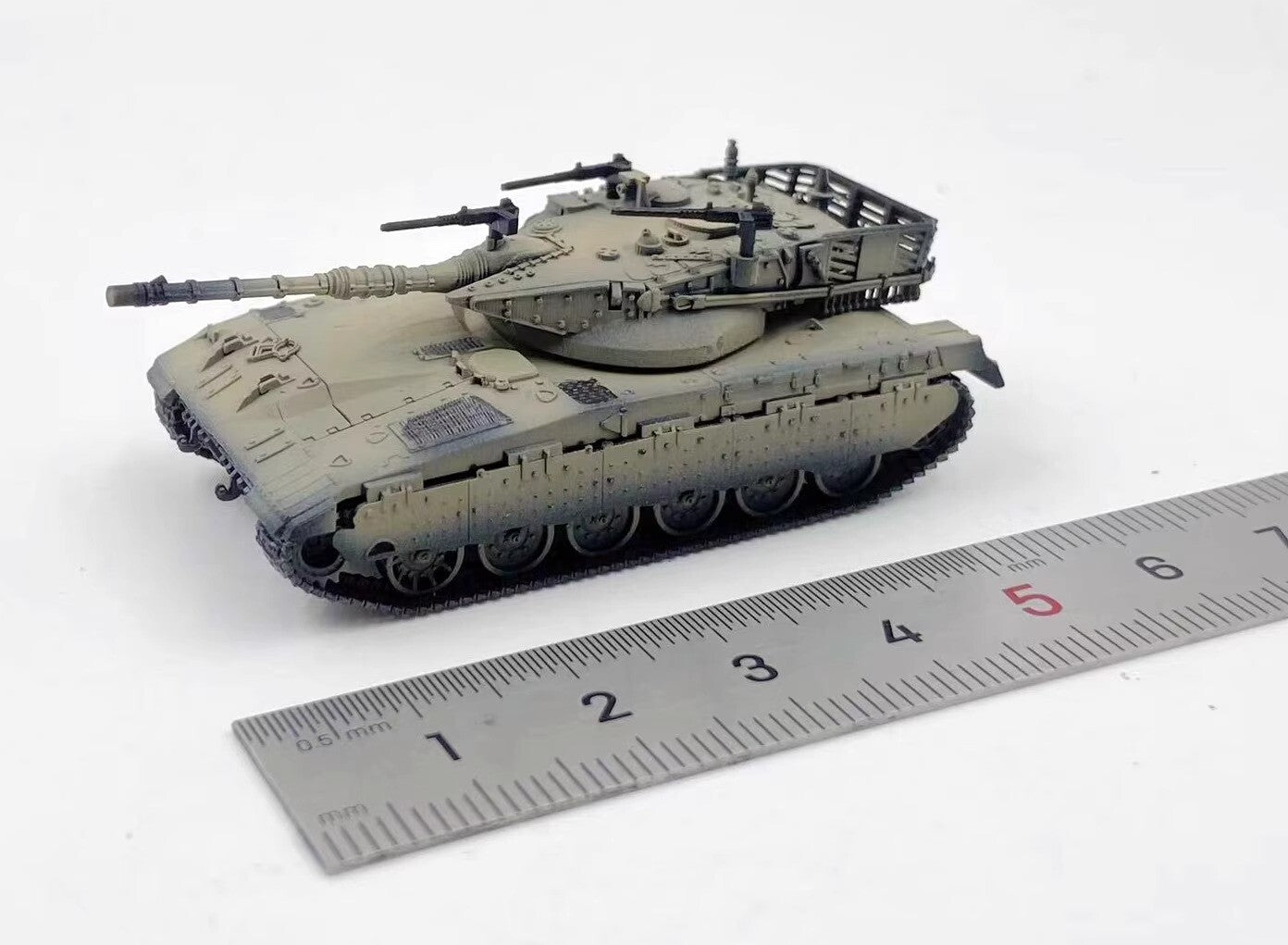 Handmade 1/144 A109.Merkava MK2 Tank Full Inner Structure Model Desert Color