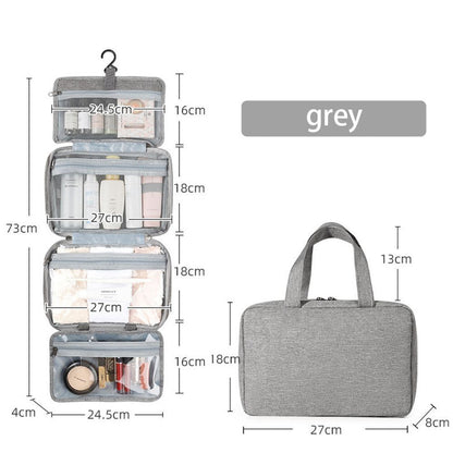 Cosmetics Storage Bag Travel Waterproof Folded Large Hanging Makeup Bags Nylon