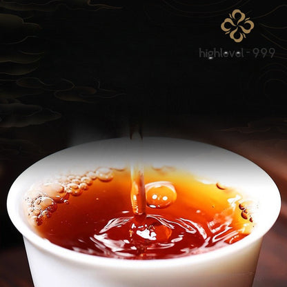 357g Ripe Pu'er Tea Cake Yunnan Laobanzhang 2006 Spring Raw Material Aged Tea