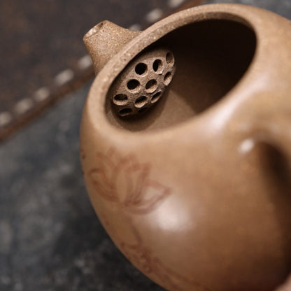 Dragon Egg Shape Yixing Zisha Teapot Masterfully Handcrafted Original Duan Clay