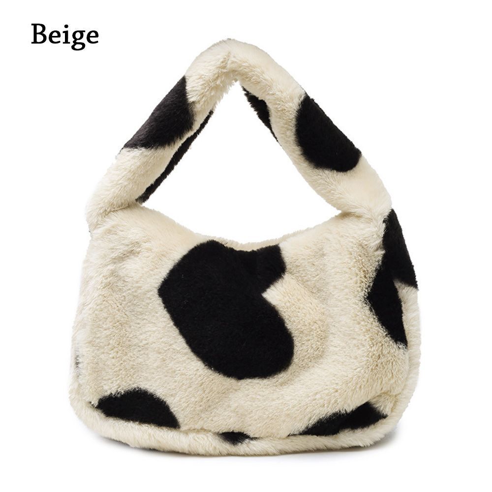 1pc Women Girls Fluffy Shoulder Bag Top-handle Bag Female Autumn Winter Handbag