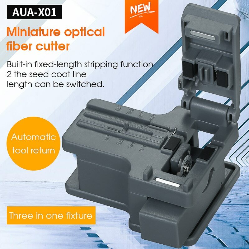 AUA-X01 FTTH MINI Optical Fiber Cleaver ABS High Precision Fiber Cable Cutter