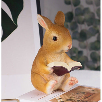 Rabbit Figures Ornaments Resin Garden Yard Animal Statues Mini Fairy Grass Decor