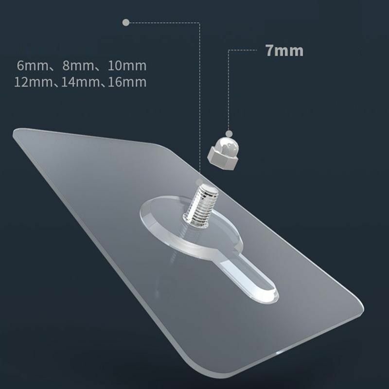 Punch-Free 10pcs Non-Marking Screw Sticker Wall Picture Hook Invisible Traceless