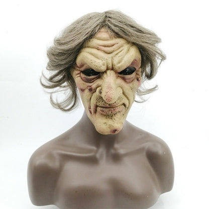 Halloween witch mask cosplay witch mask adult witch ghost party costume latex
