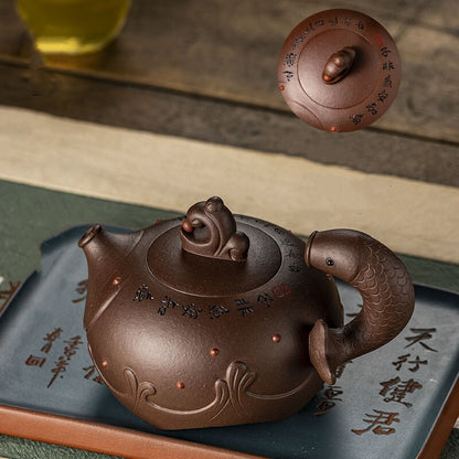 Handmade Tea Pot With 14 Infuser Holes Marked Original Ore Real Yixing Zisha Pot