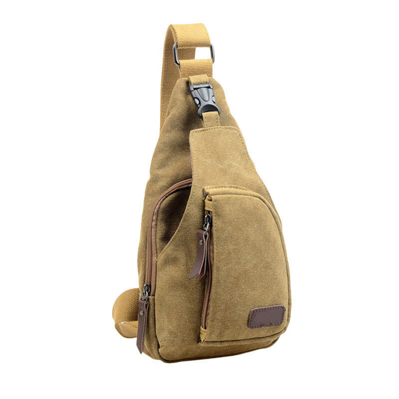 Fashion Mens Outdoor Sports Canvas Unbalance Backpack Crossbody Shoulder Bags