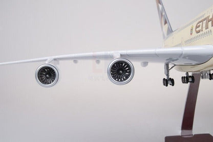 46CM 1:160 ETIHAD AIRBUS A380 Passenger Plane Landing Gear Resin Aircraft Model