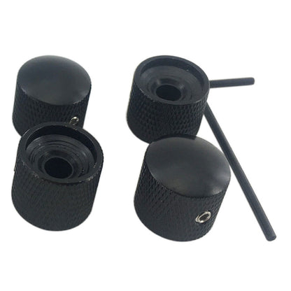 4Pcs Black Metal Dome Tone Volume Control Knob For Electric Guitar Bass Parts A