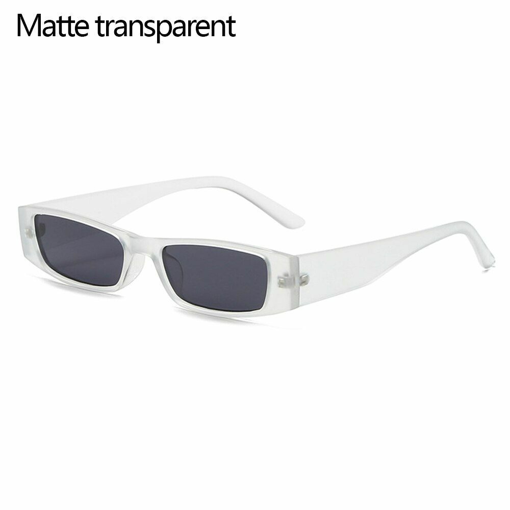 Sunglasses Vintage Retro Small Frame Rectangle Square Narrow Eyewear UV400 26MM