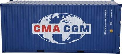 1:20 CMA CGM Shipping Container Model Abs Resin & Wood Toy Home Decoration Gift