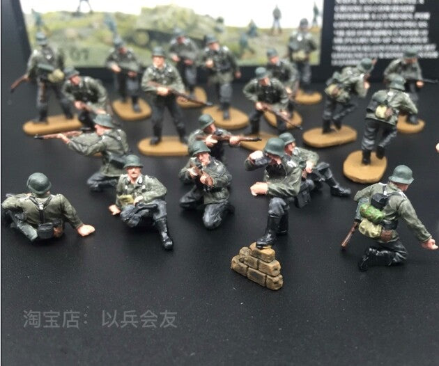 1/72 21Pcs German Army World War II Combat Team Soldiers Model