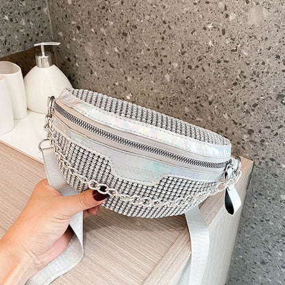 Womens Shiny Crystal Bag Rhinestone Underarm Bag Handbag Clutch Bag Shoulder Bag