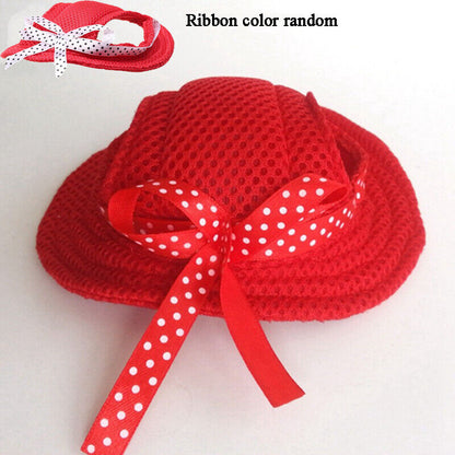 Dog Cat Cute Baseball Cap Outdoor Sunshade Hat Ear Holes Headgear Pet Supplies