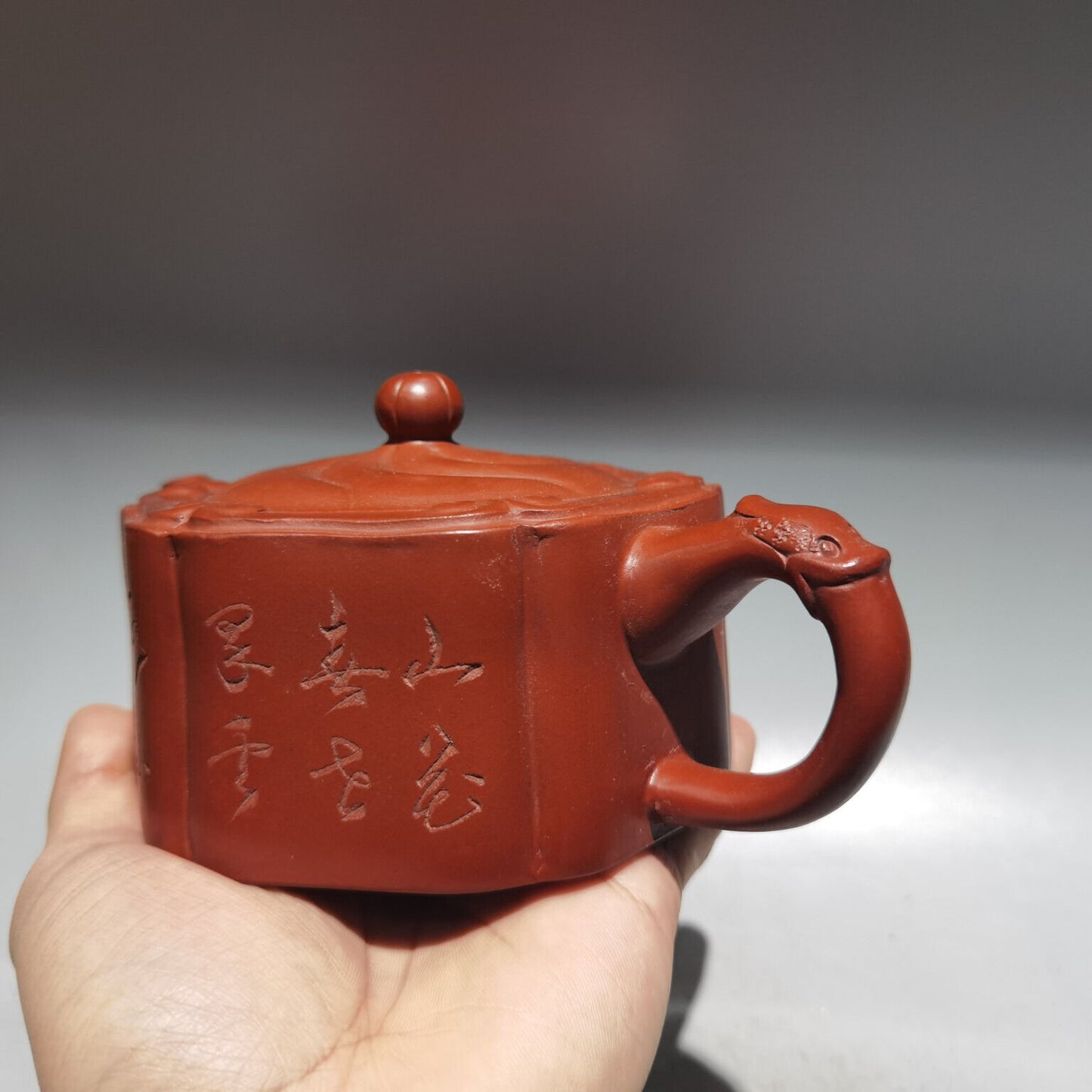 Chinese Yixing Zisha Clay Handmade Exquisite Teapot （云龙壶 底款：顾景舟）