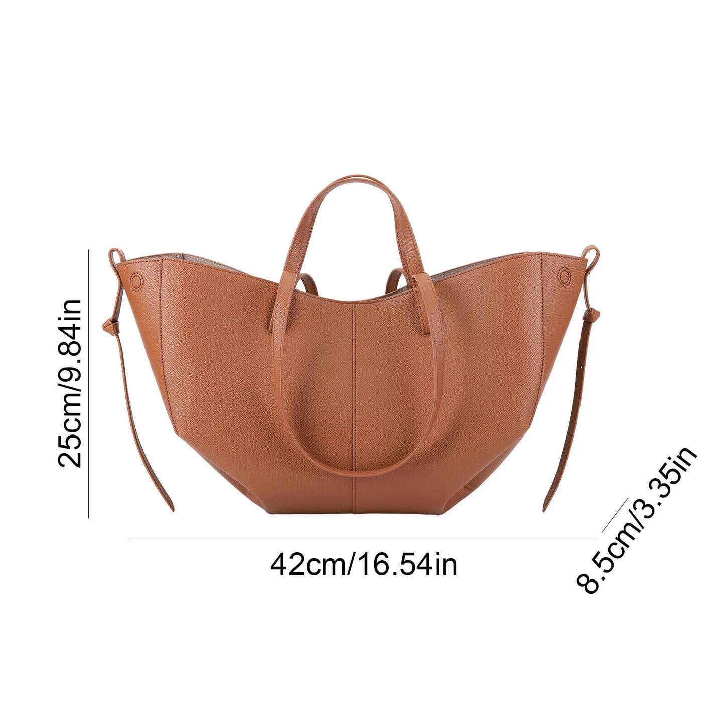 Ladies Bag Women PU Leather Chic Shoulder Bag Purse Commuting Tote Handbag