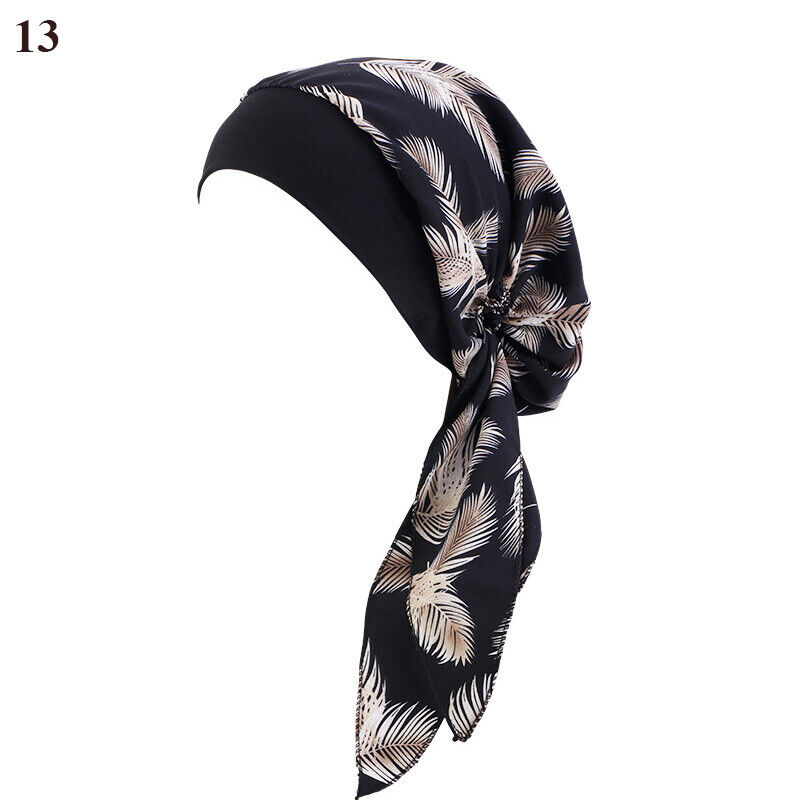 Ladies Long Tail Chemo Cap Turban Hat Headscarf Braid Hat Fashion Pirate Cap