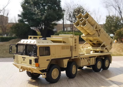 1:32 32CM MAN MILITARY TRUCKS 8X8 Rocket Launcher Truck Diecast Armor Model