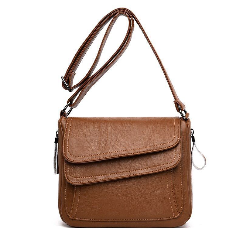 Genuine Leather Luxury Handbag Bag Summer White Purse Shoulder Messenger Bag 1PC