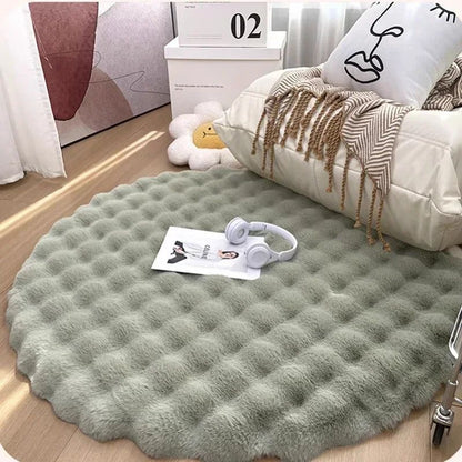 Area Rugs Soft Plush Nordic Round Carpets Living Room Bedroom Non Slip Floor Mat