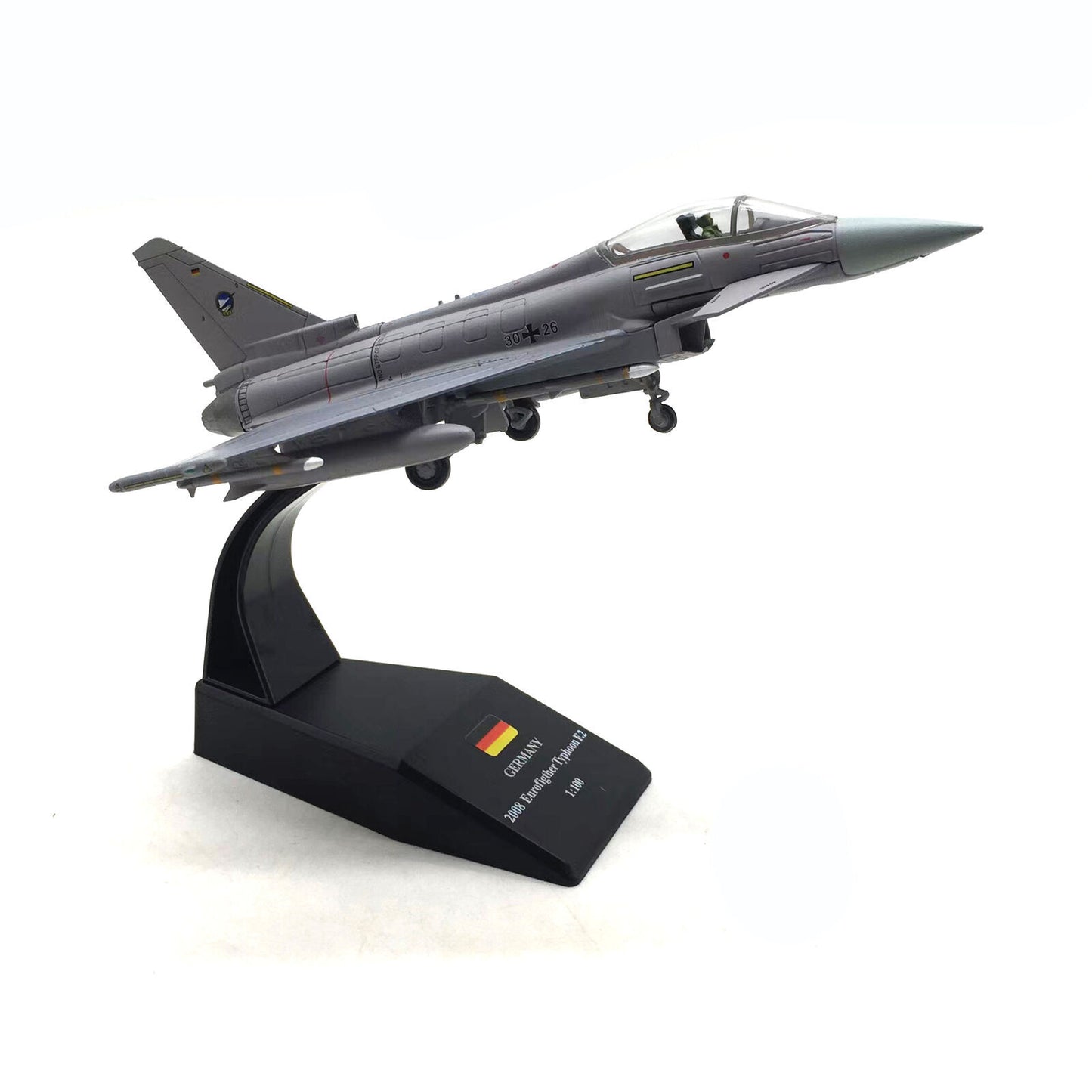 1/100 European Typhoon EF2000 German Air Force Alloy Fighter Aircraft Model