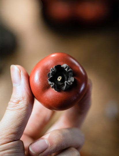 Purple Clay Teapet Persimmon from Yixing Tea set Decor