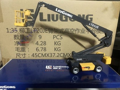1:35 LIUGONG LT20JE Boom Aerial Work Platform Construction Machine Diecast Model