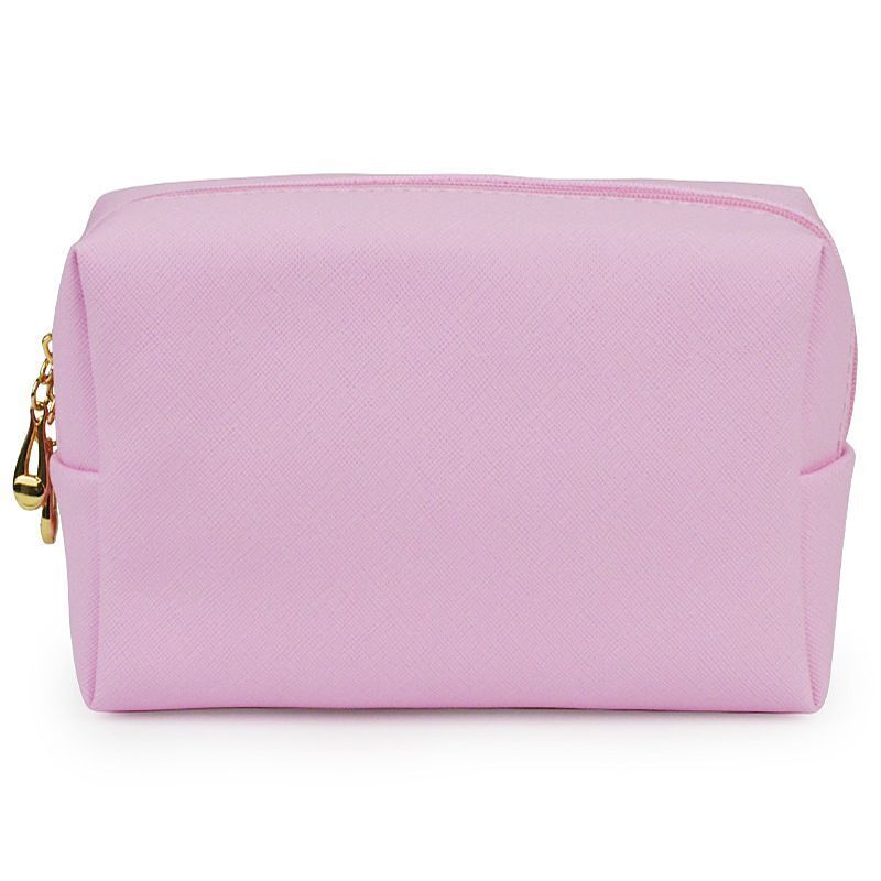 Synthetic Leather Zipper Cosmetic Bag Traveling Beauty Case Makeup Bag Organizer