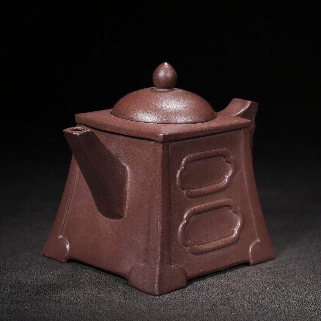 l-0Chinese Yixing Zisha Clay Handmade Exquisite Teapot （宫壶 底款：顾景舟）