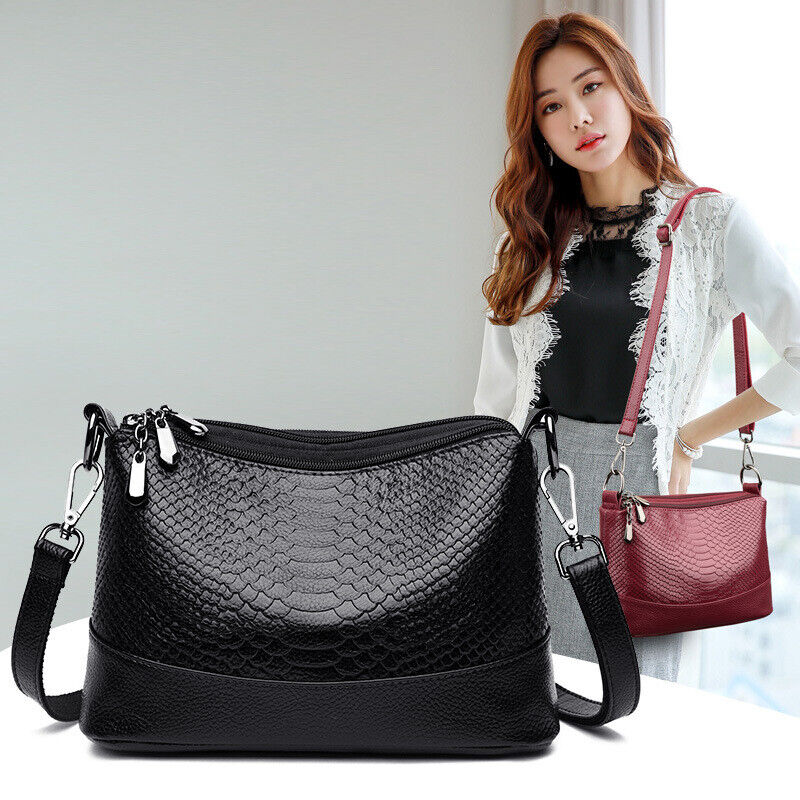 Mom Bag Shoulder Messenger Bag Multilayer Soft Leather Bag Satchel Wallet