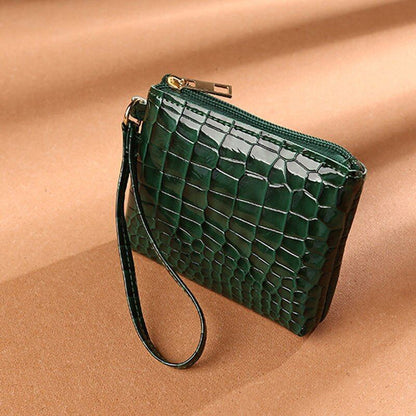 Synthetic Leather Wallet Clutch Bag Wrist Strap Handbag Cash Holder 19*11*1.5 Cm