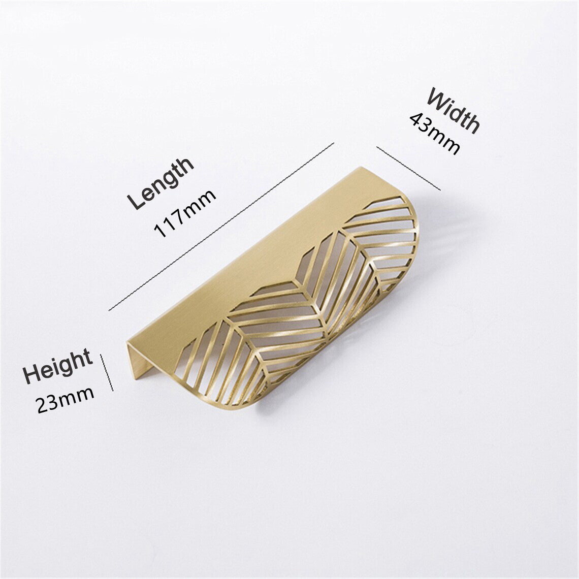 Brass Gold Leaf Design Cabinet Handles Invisible Drawer Pulls Cabinet knobs
