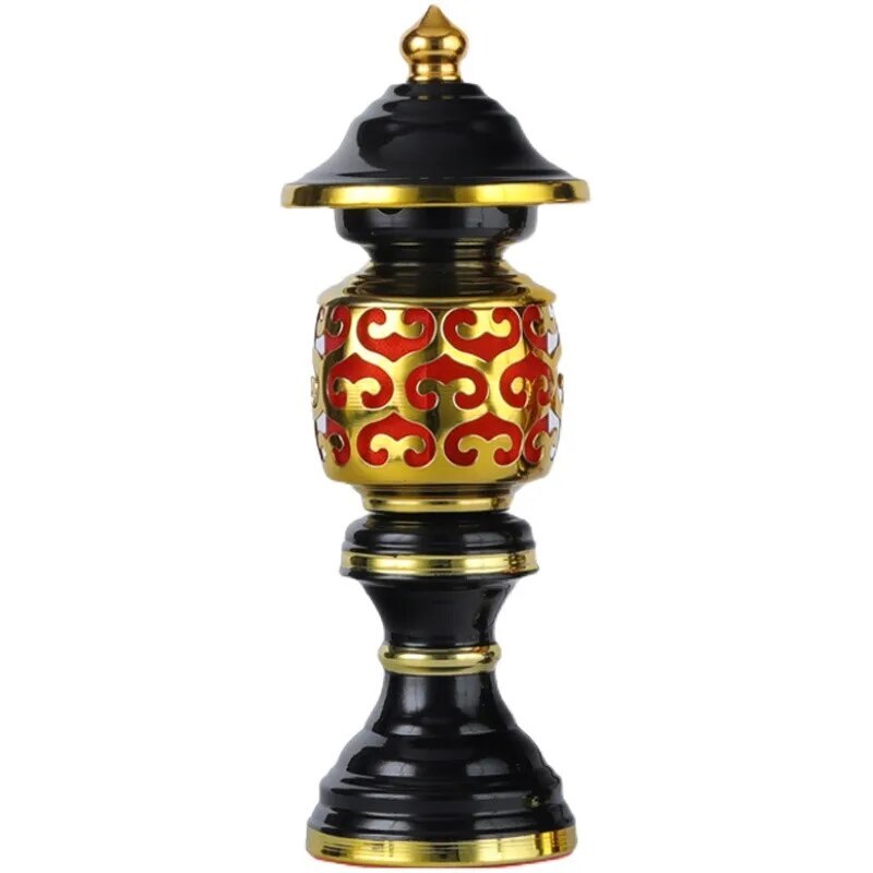 23cm Buddha Alloy Metal Auspicious Cloud Led Lamp Temple/Home Tibetan Buddhist