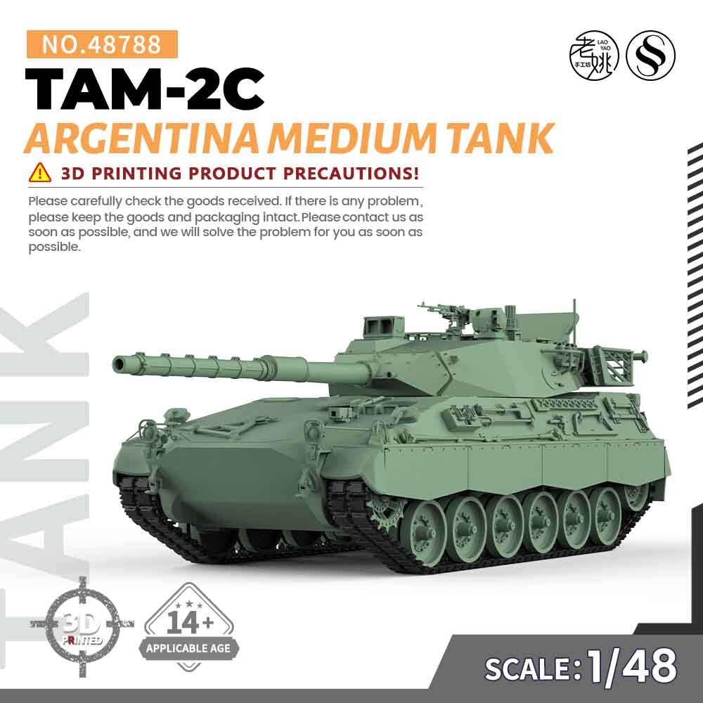 SSMODEL SS48788 1/48 Military Model Kit Argentina TAM-2C Medium Tank