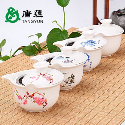 Anti Scald Lid Bowl, Tea Cup, Large Ceramic Tea Cup, Hand-held Teapot