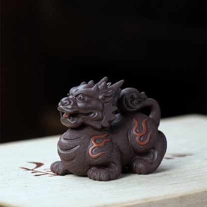 China Mascot Real Yixing Zisha Tea Pet House Warming Gift Wealth Bring Tea Play