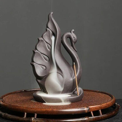 Ceramic Swan Incense Burner Creative Ornamental Aromatherapy Incense Holder