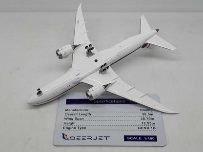 1:400 JC Wings DEERJET B787-8 Passenger Airplane Diecast Aircraft Model
