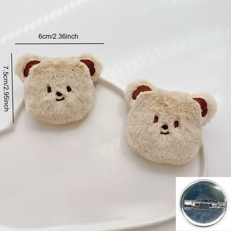 Nerdy Bear Happy Rabbit Cartoon Plush Doll Brooch Student School Bag Decoration
