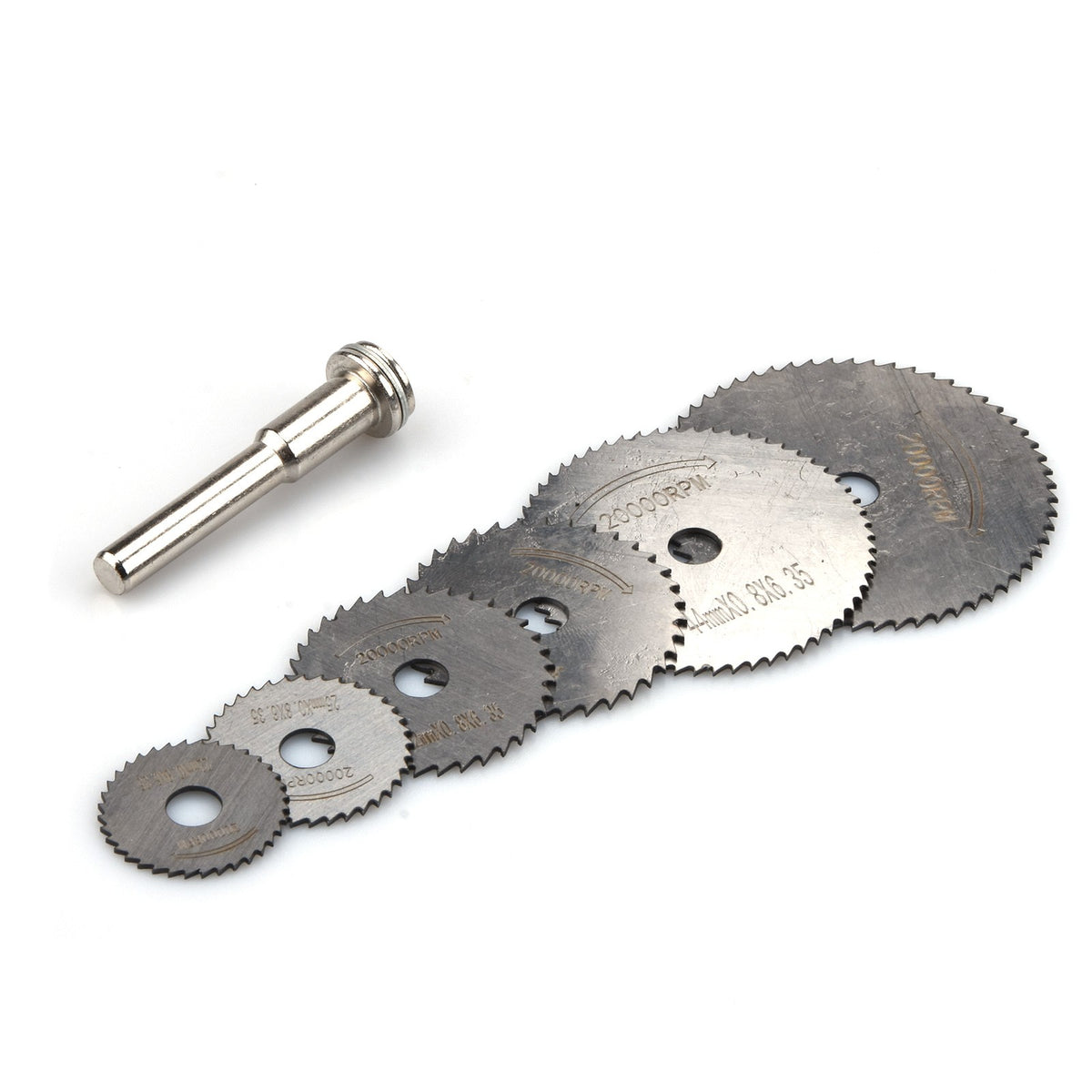 6Pcs Mini HSS Circular Saw Disc Blade Rotary Cutter For Metal Cut Tool Set A
