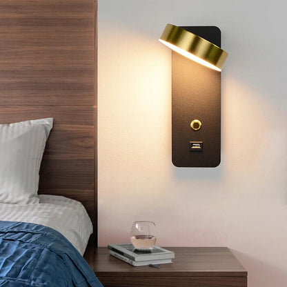 LED Wall Light Modern Indoor 110V 220V 7W 9W W/ Switch Bedroom Bedside USB Lamps