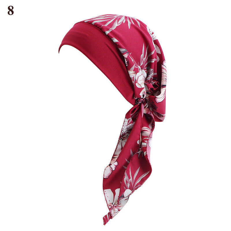Ladies Long Tail Chemo Cap Turban Hat Headscarf Braid Hat Fashion Pirate Cap
