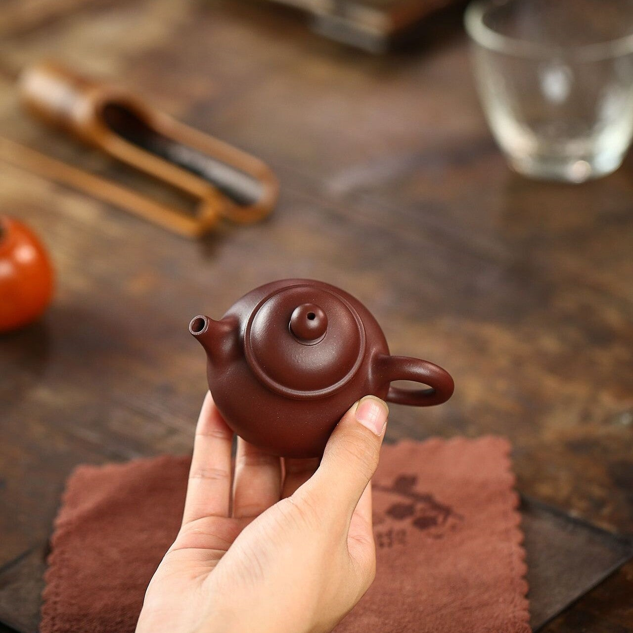 100ml Small Tea Pot Real Yixing Zisha Purple Clay Marked Kungfu Tea Pot Rongtian