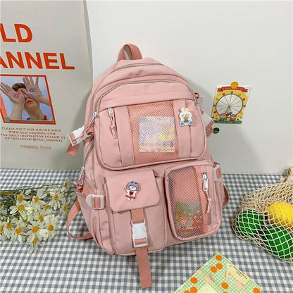 Student Backpacks Women Black School Bags Oxford Bookbags Backpack