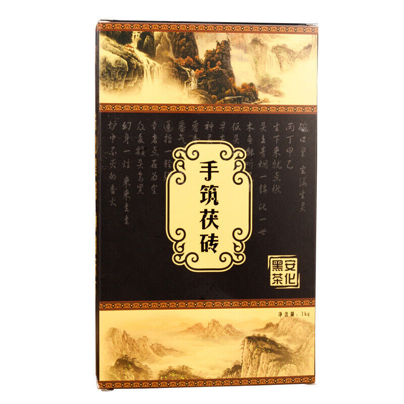 1000g Hunan Anhua black tea hand-built por tea brick golden flower black tea