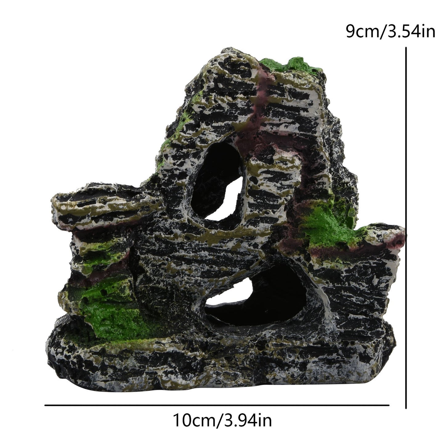 Aquarium Ornament Rock Cave Fish Tank Decor Landscape Underwater Rockery Hiding